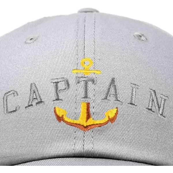 DALIX Captain Embroidered Dad Cap Cotton Baseball Hat Men