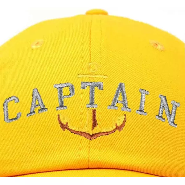 DALIX Captain Embroidered Dad Cap Cotton Baseball Hat Men