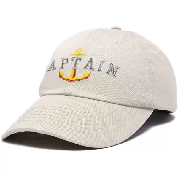 DALIX Captain Embroidered Dad Cap Cotton Baseball Hat Men
