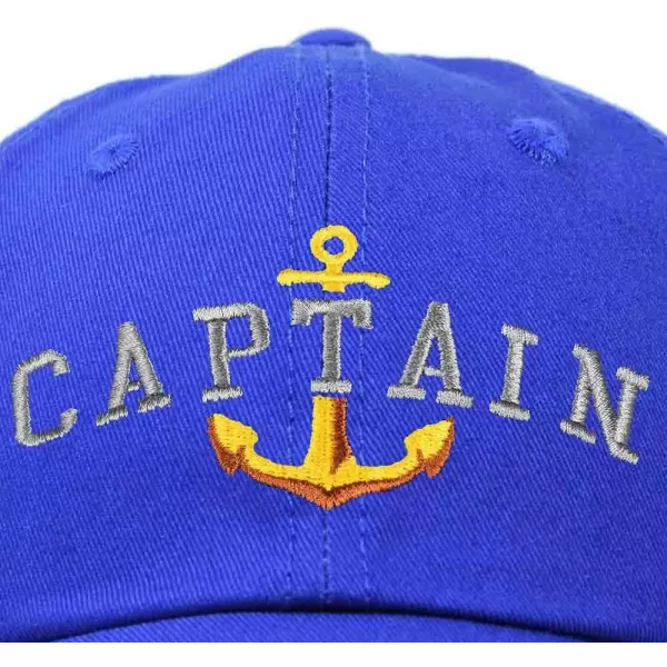 DALIX Captain Embroidered Dad Cap Cotton Baseball Hat Men