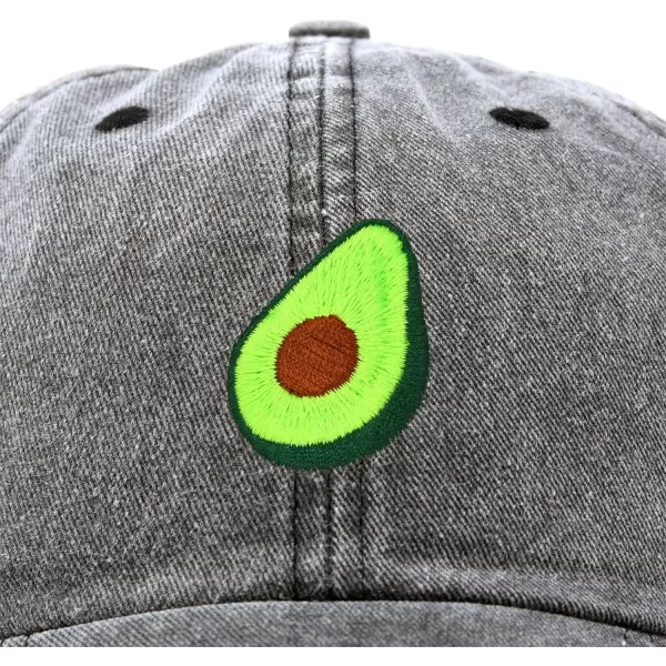 DALIX Green Avocado Hat Mens Womens Food Baseball Cap Washed