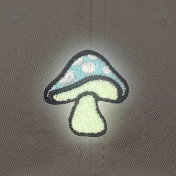 DALIX Mushroom Embroidered Glow in The Dark Hat Dad Hat Cotton Baseball Cap