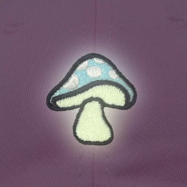 DALIX Mushroom Embroidered Glow in The Dark Hat Dad Hat Cotton Baseball Cap