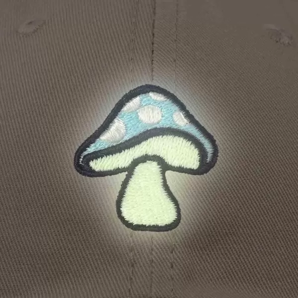 DALIX Mushroom Embroidered Glow in The Dark Hat Dad Hat Cotton Baseball Cap
