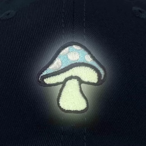 DALIX Mushroom Embroidered Glow in The Dark Hat Dad Hat Cotton Baseball Cap