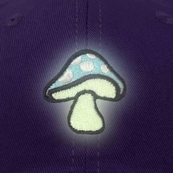 DALIX Mushroom Embroidered Glow in The Dark Hat Dad Hat Cotton Baseball Cap