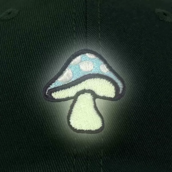 DALIX Mushroom Embroidered Glow in The Dark Hat Dad Hat Cotton Baseball Cap