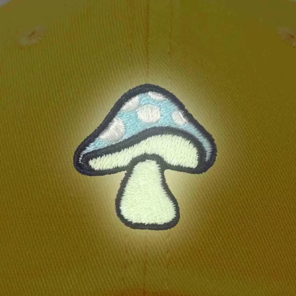 DALIX Mushroom Embroidered Glow in The Dark Hat Dad Hat Cotton Baseball Cap