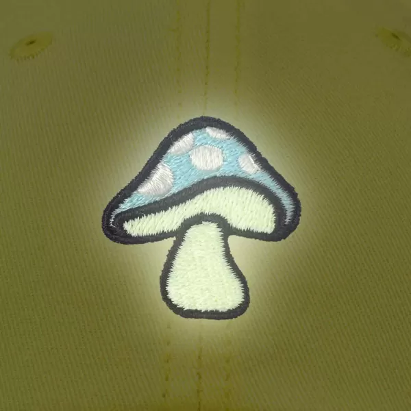 DALIX Mushroom Embroidered Glow in The Dark Hat Dad Hat Cotton Baseball Cap