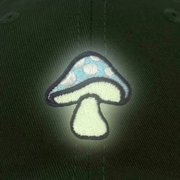 DALIX Mushroom Embroidered Glow in The Dark Hat Dad Hat Cotton Baseball Cap