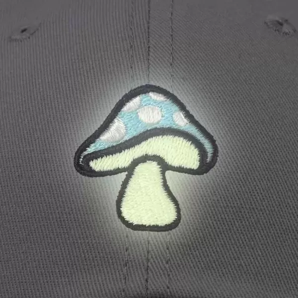 DALIX Mushroom Embroidered Glow in The Dark Hat Dad Hat Cotton Baseball Cap