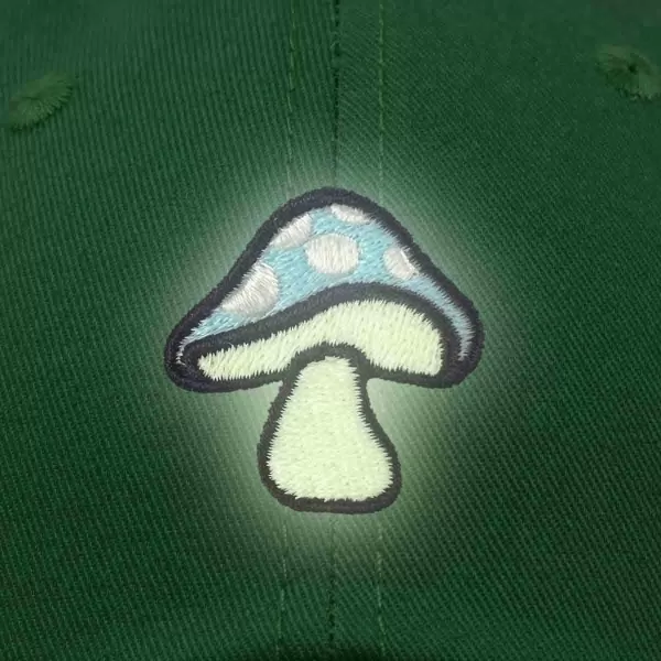 DALIX Mushroom Embroidered Glow in The Dark Hat Dad Hat Cotton Baseball Cap