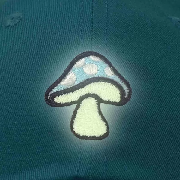 DALIX Mushroom Embroidered Glow in The Dark Hat Dad Hat Cotton Baseball Cap