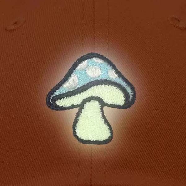 DALIX Mushroom Embroidered Glow in The Dark Hat Dad Hat Cotton Baseball Cap