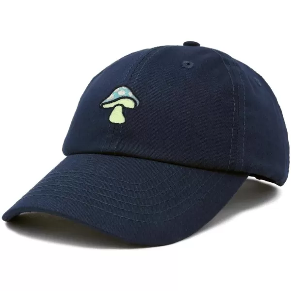 DALIX Mushroom Embroidered Glow in The Dark Hat Dad Hat Cotton Baseball Cap
