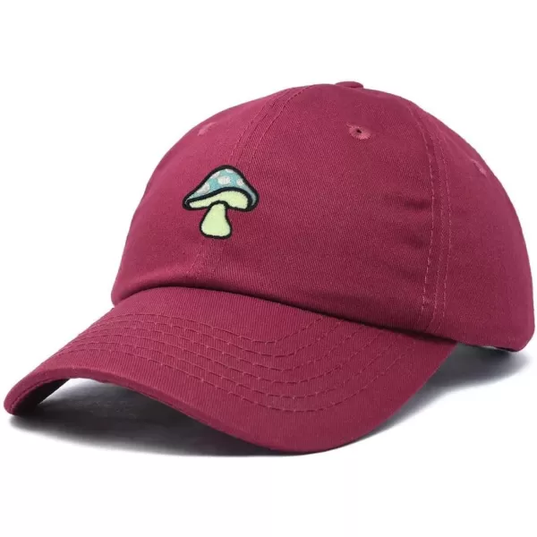 DALIX Mushroom Embroidered Glow in The Dark Hat Dad Hat Cotton Baseball Cap
