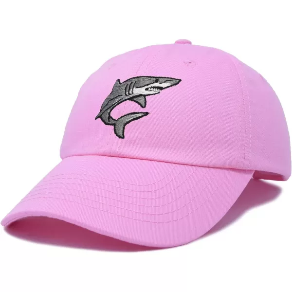 DALIX Shark Hat Embroidered Baseball Cap Great White