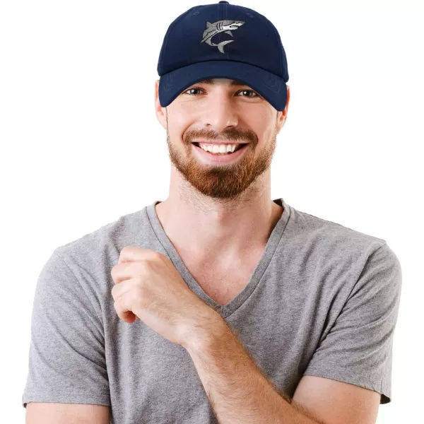 DALIX Shark Hat Embroidered Baseball Cap Great White
