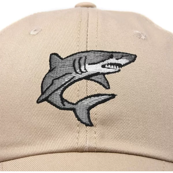 DALIX Shark Hat Embroidered Baseball Cap Great White