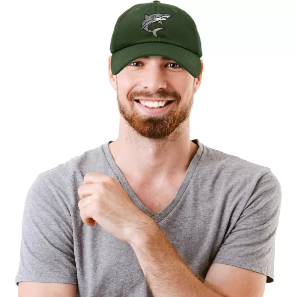 DALIX Shark Hat Embroidered Baseball Cap Great White