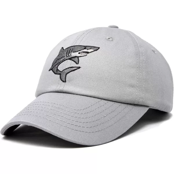 DALIX Shark Hat Embroidered Baseball Cap Great White