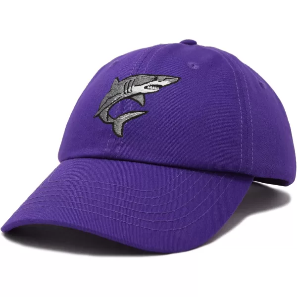 DALIX Shark Hat Embroidered Baseball Cap Great White