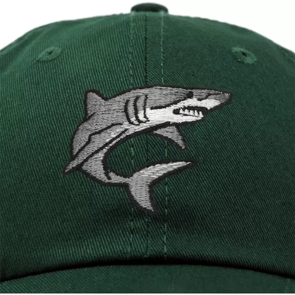 DALIX Shark Hat Embroidered Baseball Cap Great White
