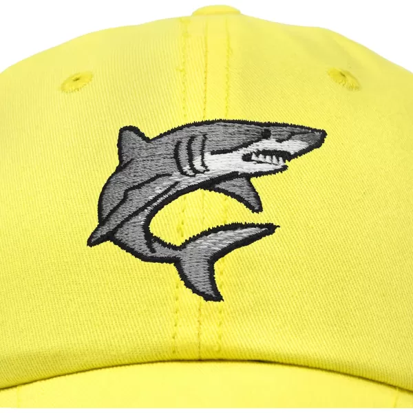 DALIX Shark Hat Embroidered Baseball Cap Great White