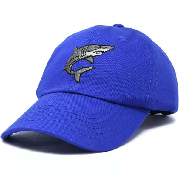 DALIX Shark Hat Embroidered Baseball Cap Great White