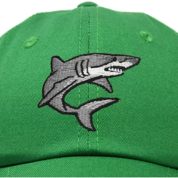 DALIX Shark Hat Embroidered Baseball Cap Great White