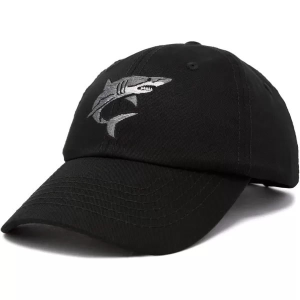 DALIX Shark Hat Embroidered Baseball Cap Great White