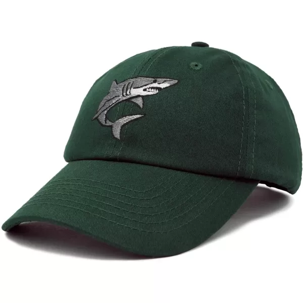 DALIX Shark Hat Embroidered Baseball Cap Great White