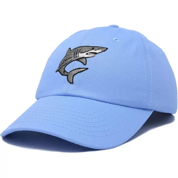 DALIX Shark Hat Embroidered Baseball Cap Great White