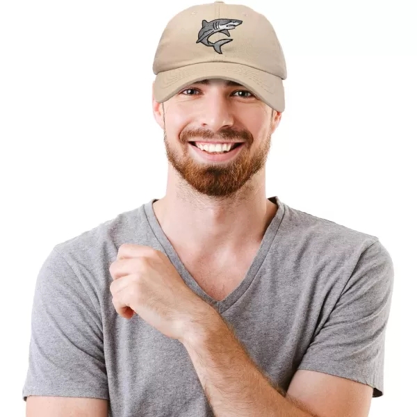 DALIX Shark Hat Embroidered Baseball Cap Great White