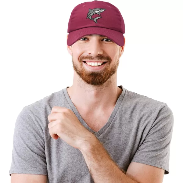 DALIX Shark Hat Embroidered Baseball Cap Great White