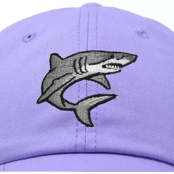 DALIX Shark Hat Embroidered Baseball Cap Great White