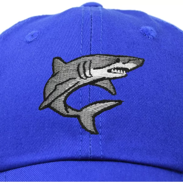 DALIX Shark Hat Embroidered Baseball Cap Great White