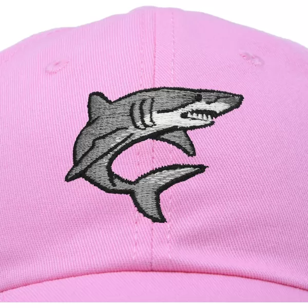 DALIX Shark Hat Embroidered Baseball Cap Great White
