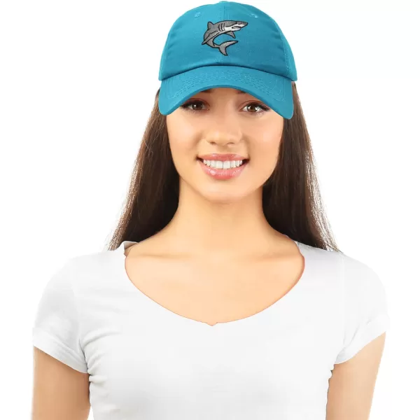 DALIX Shark Hat Embroidered Baseball Cap Great White