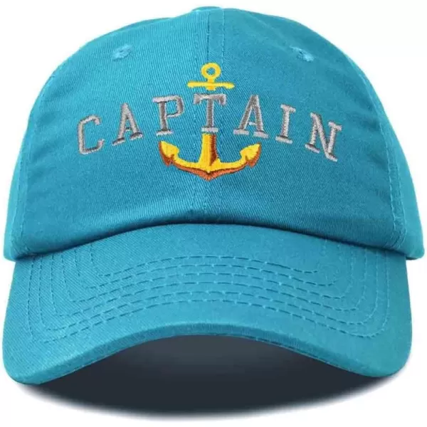 DALIX Captain Embroidered Dad Cap Cotton Baseball Hat Men