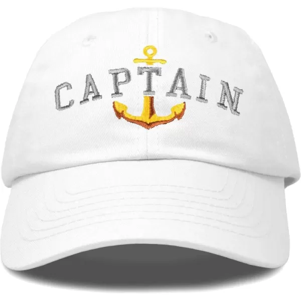 DALIX Captain Embroidered Dad Cap Cotton Baseball Hat Men
