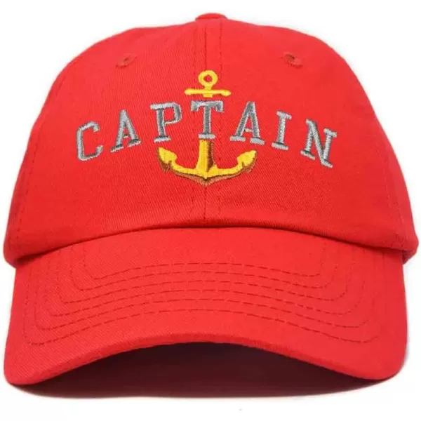 DALIX Captain Embroidered Dad Cap Cotton Baseball Hat Men