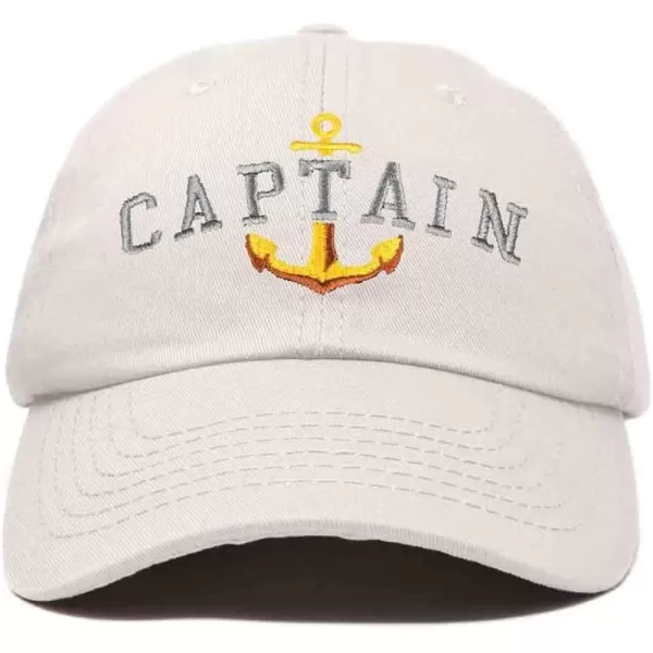 DALIX Captain Embroidered Dad Cap Cotton Baseball Hat Men