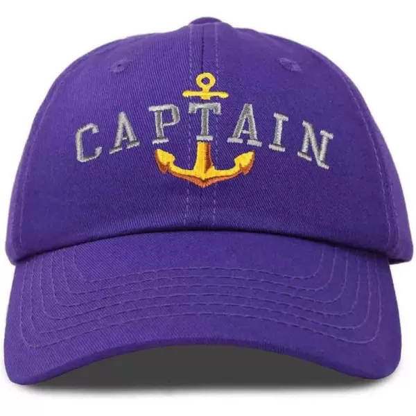 DALIX Captain Embroidered Dad Cap Cotton Baseball Hat Men