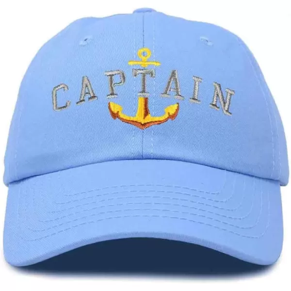 DALIX Captain Embroidered Dad Cap Cotton Baseball Hat Men