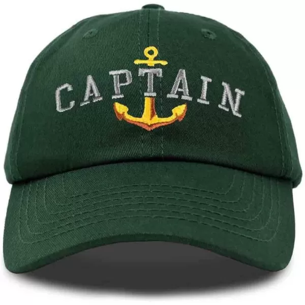 DALIX Captain Embroidered Dad Cap Cotton Baseball Hat Men