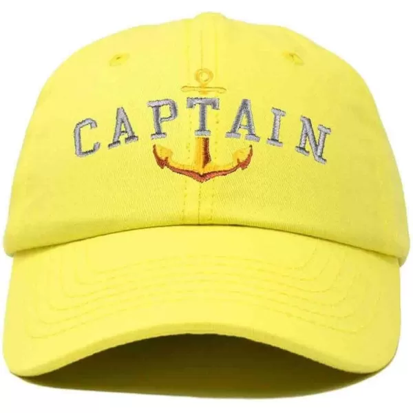 DALIX Captain Embroidered Dad Cap Cotton Baseball Hat Men