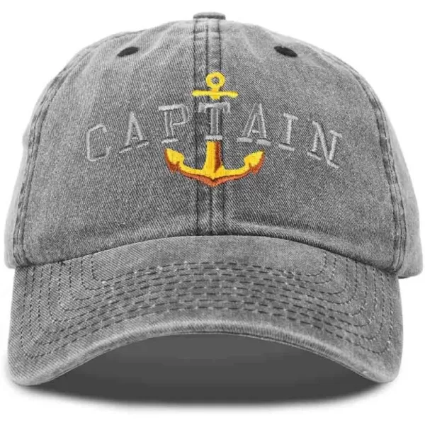 DALIX Captain Embroidered Dad Cap Cotton Baseball Hat Men