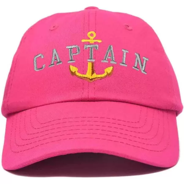 DALIX Captain Embroidered Dad Cap Cotton Baseball Hat Men