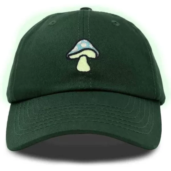 DALIX Mushroom Embroidered Glow in The Dark Hat Dad Hat Cotton Baseball Cap